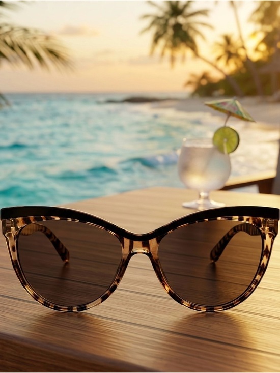 Accessories - Chic Cat-Eye Tortoiseshell Sunglasses | Retro Mob Wife Aesthetic | Brown & Black